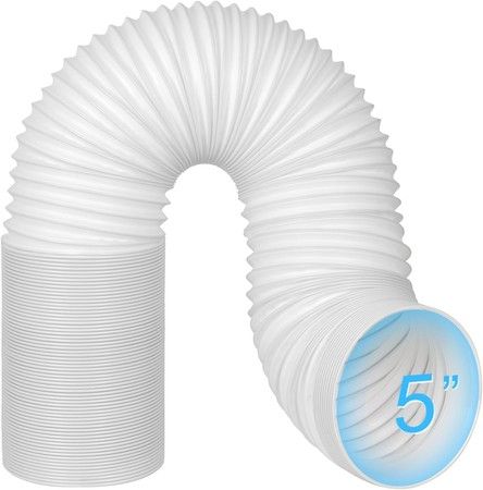 5Inch 130mm  Length up to 2M  Portable AC Air Conditioner Hose Anti-ClockwiseSupport Counter-Clockwise Thread