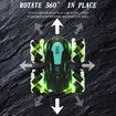 Gesture Sensing RC Stunt Car with Light, 2.4G 4WD Hand Controlled Gravity Remote Control Car Toy with 360 Degree Flips Car for Boys Age 6 and Up, Black