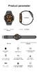 Smart Watch Bluetooth Call AI Voice 1.43inch AMLOED HD Large Screen Heart Rate Outdoor Sport Men Women Smartwatch Steel wristband Col. Gold