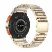 Smart Watch Bluetooth Call AI Voice 1.43inch AMLOED HD Large Screen Heart Rate Outdoor Sport Men Women Smartwatch Steel wristband Col. Gold