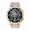 Smart Watch Bluetooth Call AI Voice 1.43inch AMLOED HD Large Screen Heart Rate Outdoor Sport Men Women Smartwatch Steel wristband Col. Gold