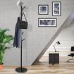 Coat Rack Hat Clothes Stand Hanger Black
