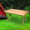 Folding Camping Table Portable Oak