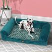 Pet Bed Sofa Dog Bedding Soft Warm L Blue Large