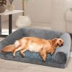 Pet Bed Sofa Dog Bedding Soft Warm XXL Grey XX-Large