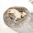 Pet Bed Cat Dog Donut Nest Calming L Brown Large