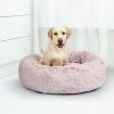 Pet Bed Cat Dog Donut Nest Calming XXL Pink XX-Large