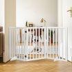 Wooden Pet Gate Dog Fence Safety White 400x 3MM