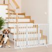 Wooden Pet Gate Dog Fence Safety White 400x 3MM