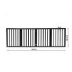 4 Panels Wooden Pet Gate Dog Fence Black 600x 3MM