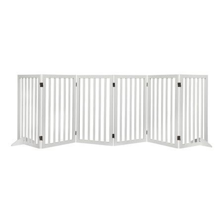 Wooden Pet Gate Dog Fence Safety White 10 Pack