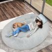 1.8m Human Size Pet Bed Fluffy Grey