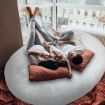 1.8m Human Size Pet Bed Fluffy Grey
