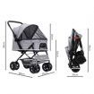Pet Stroller Pram Dog Carrier Trailer Grey
