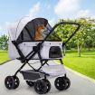 Pet Stroller Pram Dog Carrier Trailer Grey