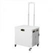 Folding Shopping Trolley Cart Portable Rolling Grocery Basket Wheel White