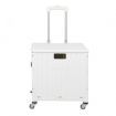 Folding Shopping Trolley Cart Portable Rolling Grocery Basket Wheel White