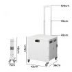 Folding Shopping Trolley Cart Portable Rolling Grocery Basket Wheel White