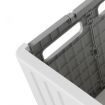 Folding Shopping Trolley Cart Portable Rolling Grocery Basket Wheel White