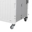 Folding Shopping Trolley Cart Portable Rolling Grocery Basket Wheel White
