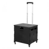 Folding Shopping Trolley Cart Portable Rolling Grocery Basket Wheel Black