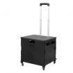 Folding Shopping Trolley Cart Portable Rolling Grocery Basket Wheel Black