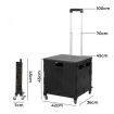 Folding Shopping Trolley Cart Portable Rolling Grocery Basket Wheel Black