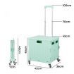 Folding Shopping Trolley Cart Portable Rolling Grocery Basket Wheel Green
