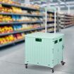 Folding Shopping Trolley Cart Portable Rolling Grocery Basket Wheel Green