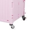 Folding Shopping Trolley Cart Portable Rolling Grocery Basket Wheel Pink