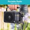 AM FM Radio Portable Transistor Speaker Battery Powered USB DC Small Loud Indoor Outdoor Emergency Camping Use