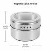 12 Magnetic Stainless Steel Spice Tins With Wall-Mounted Organiser And Labelling Stickers