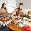 Divided Serving Tray with Lid and Handle,Large Snack Spinner,Snackle Box Container,Multi-purpose Food Platter for Charcuterie Veggie Fruit,Taco Tuesday Movie Night Travel Beach Picnic Essentials (1 Pcs)