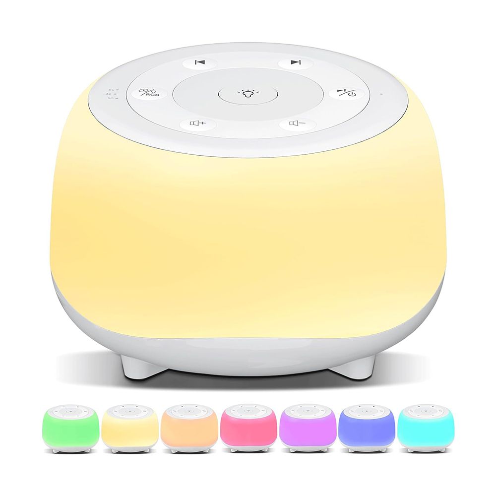 White Noise Sound Machine for Sleeping with Night Light, 34 Soothing Sounds, Rechargeable White Noise Machine for Kids Sleep