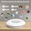White Noise Sound Machine with 7 Night Light, Portable Sleep Aid Machine for Office Noise Canceling Nursery Travel Lullaby and Rain Sound for Kids