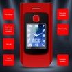 4G Unlocked Flip Phone Dual Screen SOS Function Loud Sound E Book Feature Senior Gift Elderly E Book Red