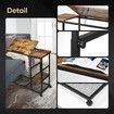 Sofa Side Table Bedside Narrow Couch End Desk Laptop Stand Nightstand Bedroom Home Furniture with Tiltable Top Board Shelves