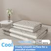 90*190cm 2p Set Luxurious Viscose Fiber Bedding Summer Cool Feeling Silky Bedding Mat Pillow Case Breathable Antibacterial Foldable Washable Soft