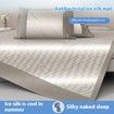 90*190cm 2p Set Luxurious Viscose Fiber Bedding Summer Cool Feeling Silky Bedding Mat Pillow Case Breathable Antibacterial Foldable Washable Soft