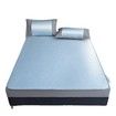 180*200cm 3p Set Luxurious Viscose Fiber Bedding Summer Cool Feeling Silky Bedding Mat Pillow CaseBreathable Antibacterial Foldable Washable Soft