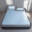 150*200cm 3p Set Luxurious Viscose Fiber Bedding Summer Cool Feeling Silky Bedding Mat Pillow Case Breathable Antibacterial Foldable Washable Soft