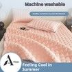 180*200cm 3p Set Thickend Latex Wrap Around Bedding Mat Summer Cool Silky Pillow Case Bean-shaped massage Breathable Antibacterial Foldable Washable