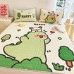 120*200cm 2p Set Latex Bedding Mat Summer Cool Silky Pillow Case Breathable Antibacterial Foldable Washable Kids Gift