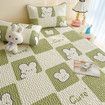 120*200cm 2p Set Latex Bedding Mat Summer Cool Silky Pillow Case Breathable Antibacterial Foldable Washable Kids Gift