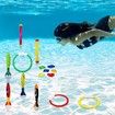 18Pcs Diving Pool Toys for Kids, Swimming Pool Toy, Includes 4 Pool Rings, 4 Diving Sticks, 4 Bandits, 6 Treasures Underwater Swim Pool Games for Ages 8-12