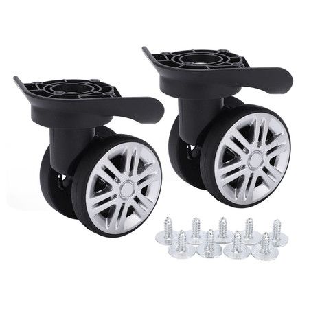 1 Pair Luggage Suitcase Wheels,Trunk Wheels,Luggage Wheel Spare Part Universal Wheel Replacement Luggage Suitcase Wheels,Mute Double Row Wheels