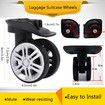 1 Pair Luggage Suitcase Wheels,Trunk Wheels,Luggage Wheel Spare Part Universal Wheel Replacement Luggage Suitcase Wheels,Mute Double Row Wheels