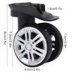1 Pair Luggage Suitcase Wheels,Trunk Wheels,Luggage Wheel Spare Part Universal Wheel Replacement Luggage Suitcase Wheels,Mute Double Row Wheels