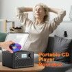 Bluetooth Rechargeable CD Player Portable Speakers Boombox FM Radio MP3 Disc USB TF Headphone Jack Audio Entertainment