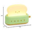 Cute Toast Lamp, Smile Face Night Light, LED Dimmable Bread Light, Rechargeable Desk Decor Lamp with Timer, Sleep Lamp for Bedroom Bedside Decorations, Aesthetic Gifts for Teen Girls, Green